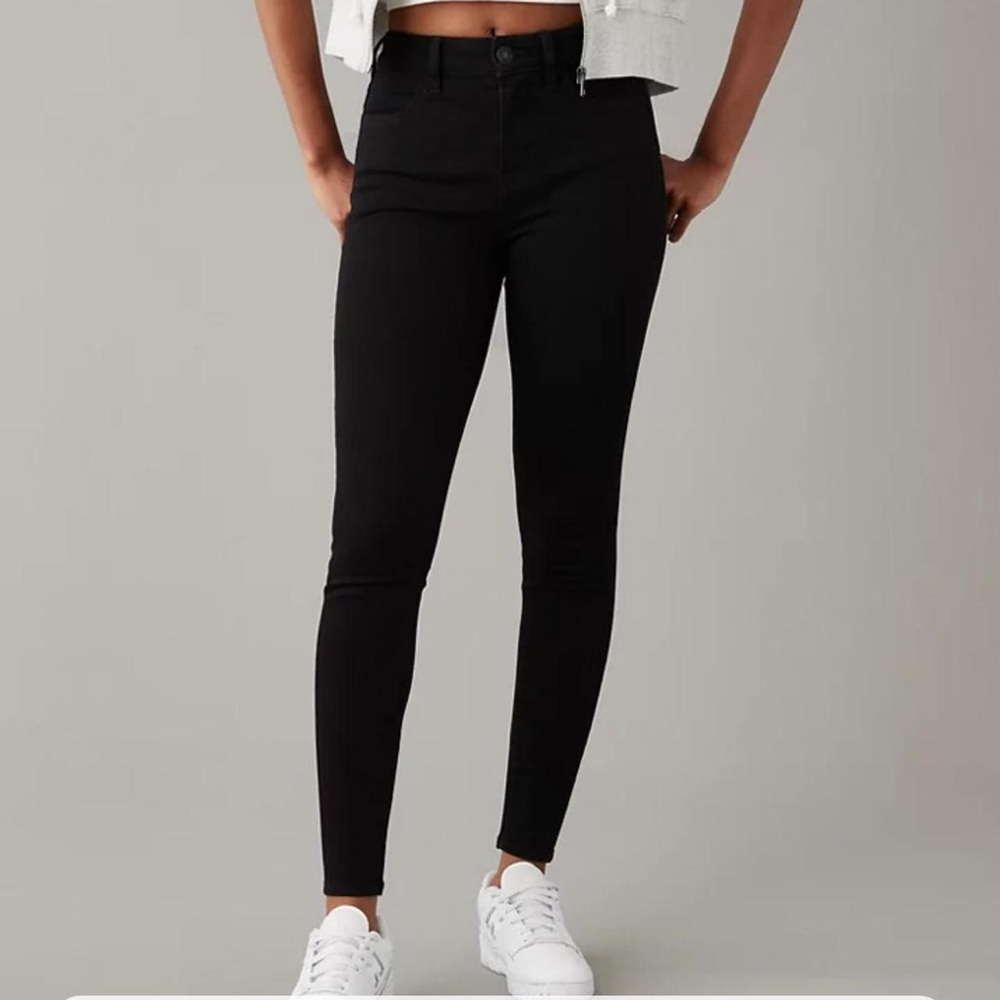 American Eagle Hi Rise Jegging Black X-LONG